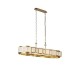 74212-10 Gold 8 Light over Island Fitting with White Acrylic Shade