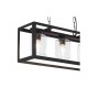 33413-10 Black 5 Light over Island Fitting with Clear Glasses