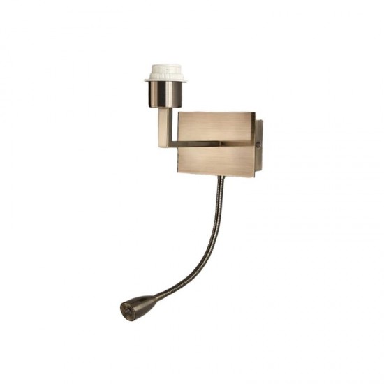 66009-006 - Base Only - Antique Brass Wall Bracket with LED Reader