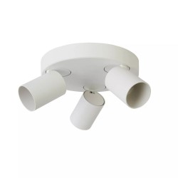 66043-006 Matt White 3 Light Round Spotlights