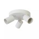 66043-006 Matt White 3 Light Round Spotlights