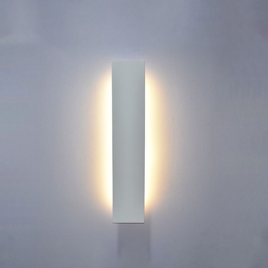 66119-006 White 2 Light Slim LED Wall Lamp - 60 cm