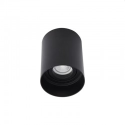 65673-006 Surface-Mounted Black Cylindrical Spotlight