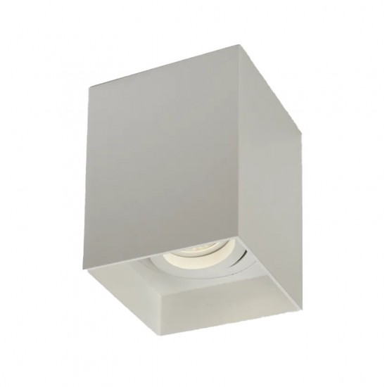 65678-006 Surface-Mounted White Square Spotlight