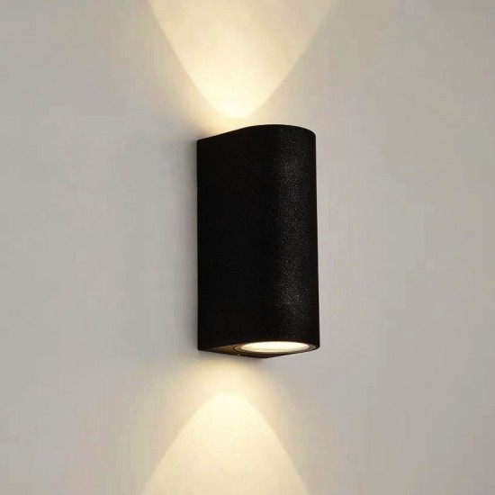 65863B-006 Matt Black Up & Down LED Wall Lamp