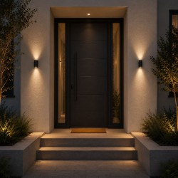 65863B-006 Matt Black Up & Down LED Wall Lamp