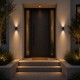 65863B-006 Matt Black Up & Down LED Wall Lamp