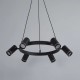 73141-006 Black 6 Light Pendant