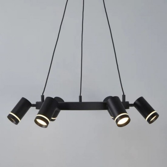 73141-006 Black 6 Light Pendant