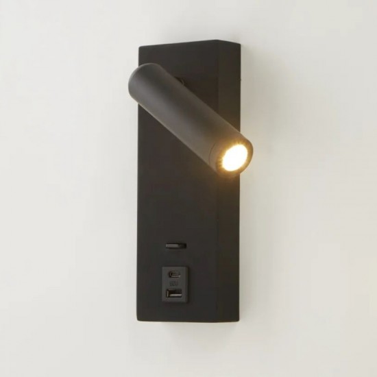 73175-006 Black LED Reading Light with USB