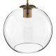 54933-006 Free LED Globe Bulb Included | Clear Glass with Antique Brass Globe Pendant ∅ 30 cm