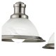 32824-006 Satin Silver 5 Light Centre Fitting with Alabaster Glasses