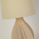 75474-006 Cream Ceramic Table Lamp with Natural Linen Shade