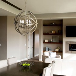 20990-006 Satin Silver 6 Light Pendant