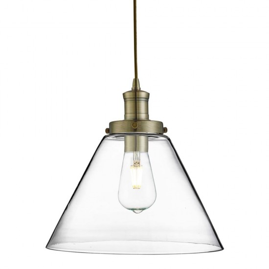 32926-006 Antique Brass Pendant with Clear Glass 32926-006 Antique Brass Pendant with Clear Glass