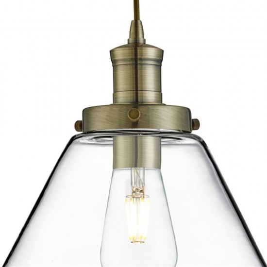 32926-006 Antique Brass Pendant with Clear Glass 32926-006 Antique Brass Pendant with Clear Glass