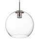 54941-006 Chrome Globe Pendant with Clear Glass ∅ 35 cm