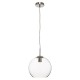 20948-006 Free LED Globe Bulb Included | Transparent Glass with Chrome Globe Pendant ∅ 30 cm