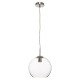 54941-006 Chrome Globe Pendant with Clear Glass ∅ 35 cm