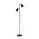 23118-007 Black & Chrome 2 Light Floor Lamp