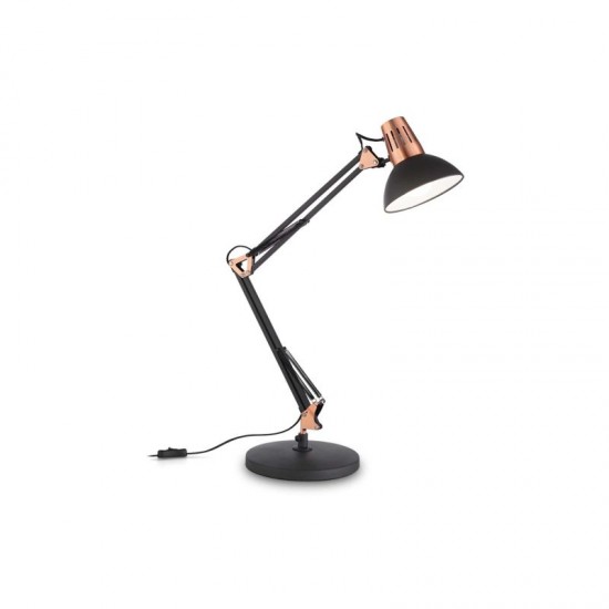 10828-007 Black & Copper Adjustable Desk Lamp