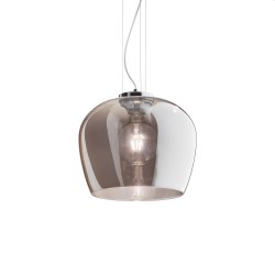 59795-007 Chrome Pendant with Smoked Glass