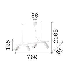 59860-007 Satin Brass 4 Light Linear Fitting