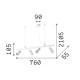 59860-007 Satin Brass 4 Light Linear Fitting