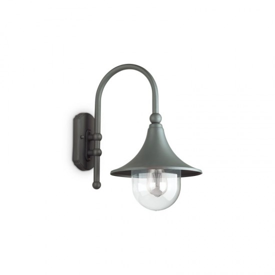 59808-007 Outdoor Anthracite and Clear Wall Lamp