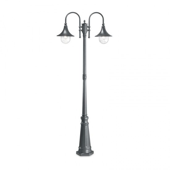 59810-007 Outdoor Anthracite 2 Light Post with Glass