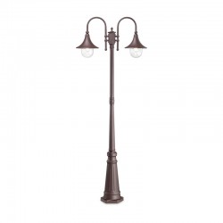 59811-007 Outdoor Coffee 2 Light Post with Glass 59811-007 Outdoor Coffee 2 Light Post with Glass