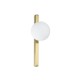 72271-007 Brushed Brass Wall Lamp with White Glass Globe