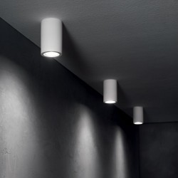 44570-007 Surface-Mounted White Gypsum Spotlight Ø 7 cm