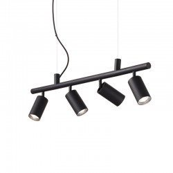 59859-007 Black 4 Light Spotlights Pendant