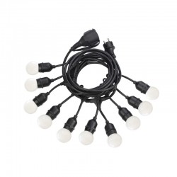 59882-007 Outdoor Black Cable with 10 Lights Festoon Lamp 59882-007 Outdoor Black Cable with 10 Lights Festoon Lamp
