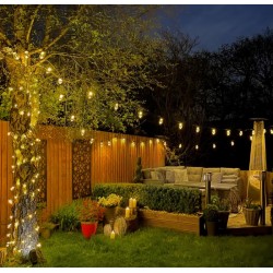 59882-007 Outdoor Black Cable with 10 Lights Festoon Lamp