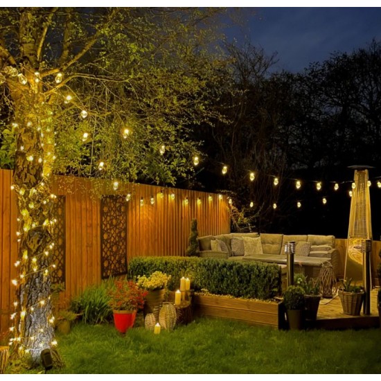 59882-007 Outdoor Black Cable with 5 Lights Festoon Lamp