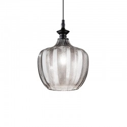 63040-007 Black Pendant with Decorative Smoky Glass 63040-007 Black Pendant with Decorative Smoky Glass