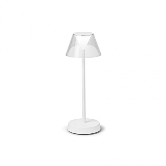 68281-007 Outdoor White Rechargeable Table Lamp IP54