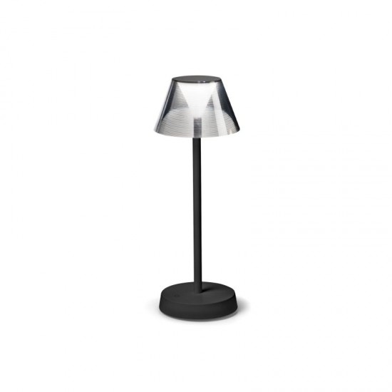 68284-007 Outdoor Black Rechargeable Table Lamp IP54