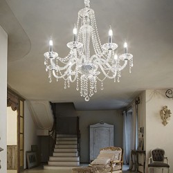 43821-007 Chrome 8 Light Chandelier with Crystal 43821-007 Chrome 8 Light Chandelier with Crystal