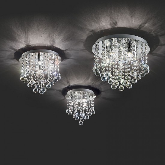 21384-007 Crystal with Chrome 3 Light Ceiling Lamp 21384-007 Crystal with Chrome 3 Light Ceiling Lamp