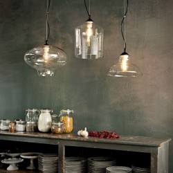 912453-007 Black Pendant with Smoked Glass