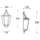 9660-008 Outdoor Black Half Wall Lamp