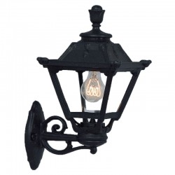 60544-008 Marine Grade Black Lantern Wall Lamp