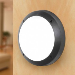 60546-008 Black Bulkhead with White Diffuser 60546-008 Black Bulkhead with White Diffuser