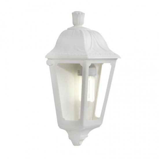9661-008 Marine Grade White Half Wall Lamp