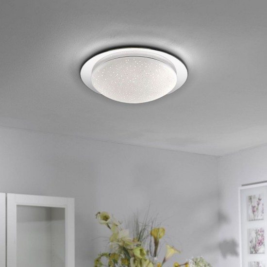 33822-026 Small 30cm IP44 flush ceiling light sparkling sky look 33822-026 Small 30cm IP44 flush ceiling light sparkling sky look