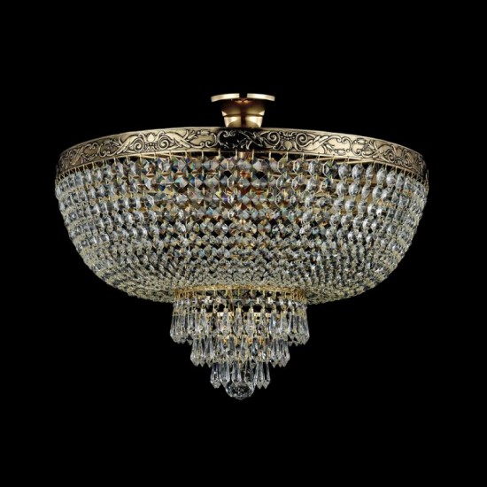 17342-045 Antique Gold Ceiling Lamp with Crystal ∅ 50