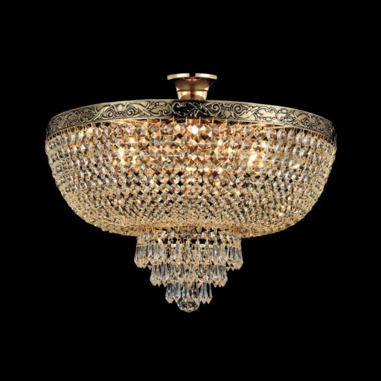17342-045 Antique Gold Ceiling Lamp with Crystal ∅ 50